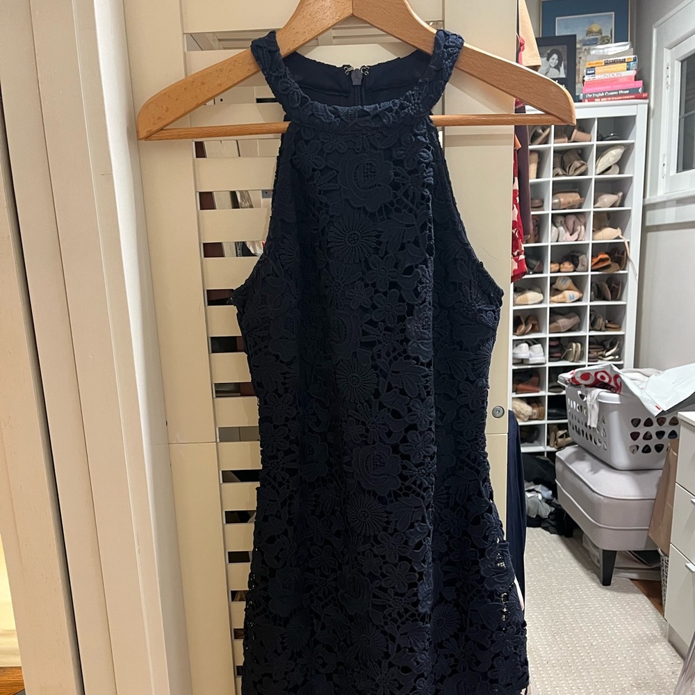 Lulu’s lacy party dress. Navy. Size small.